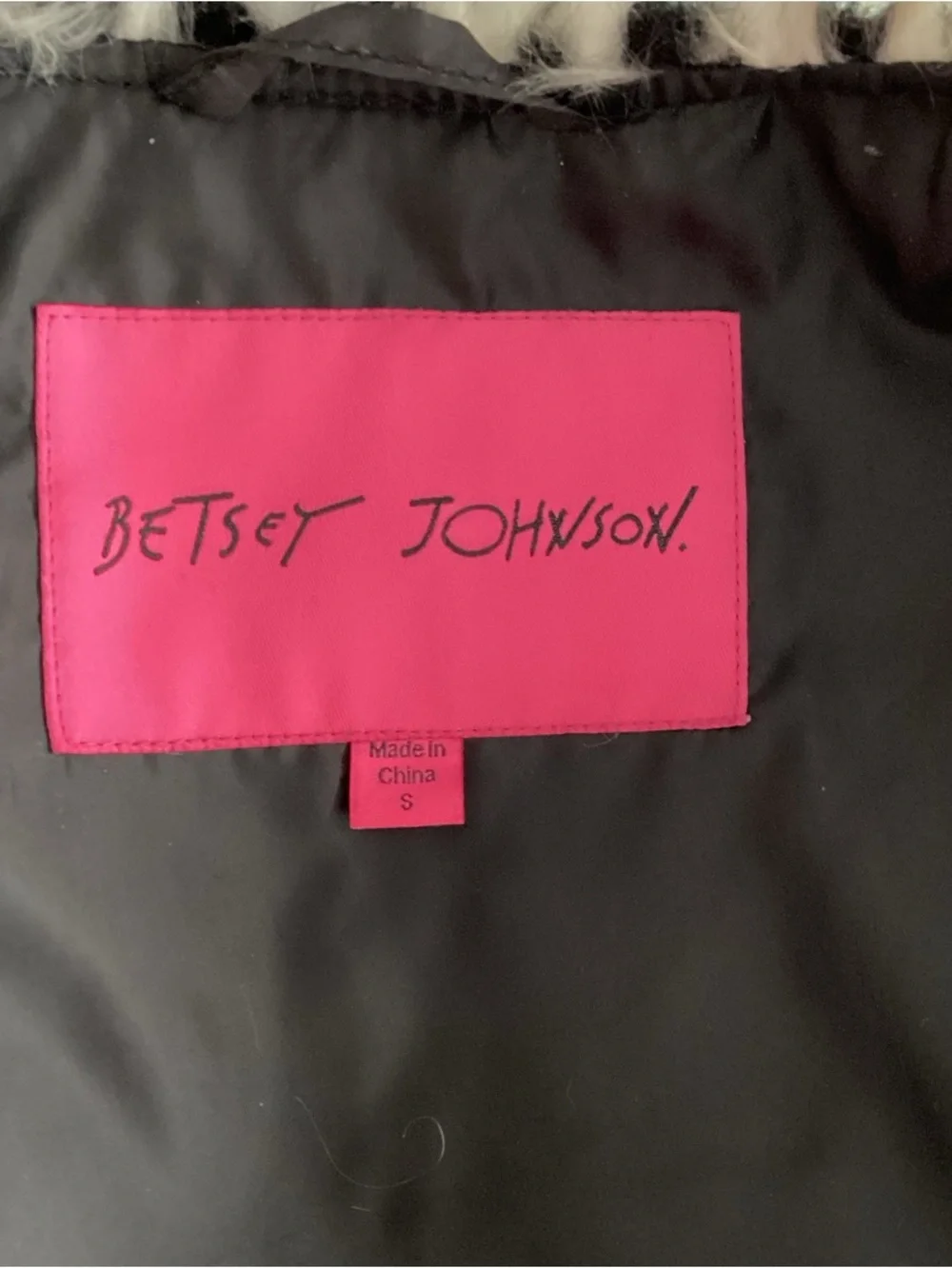 Betsey Johnson faux fur jacket leopard print - Picture 6 of 6